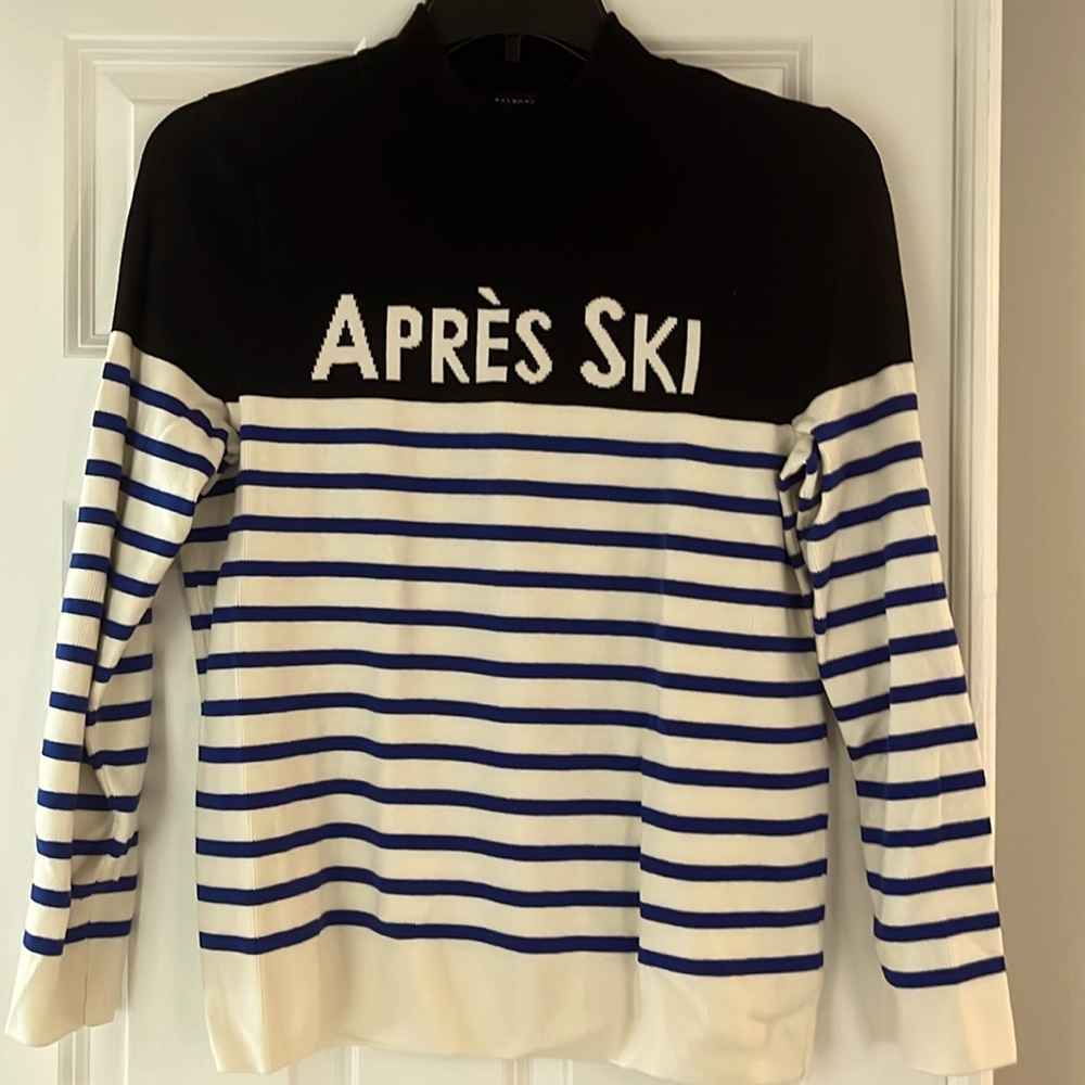 Black and blue stripe sweater